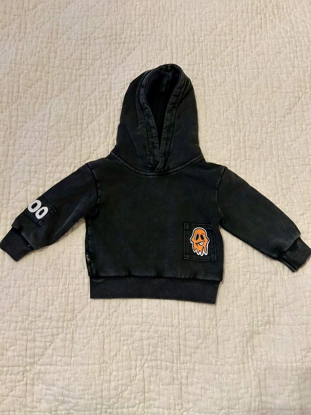 Olive & Scout Distressed Boo Hoodie size 6-12 months